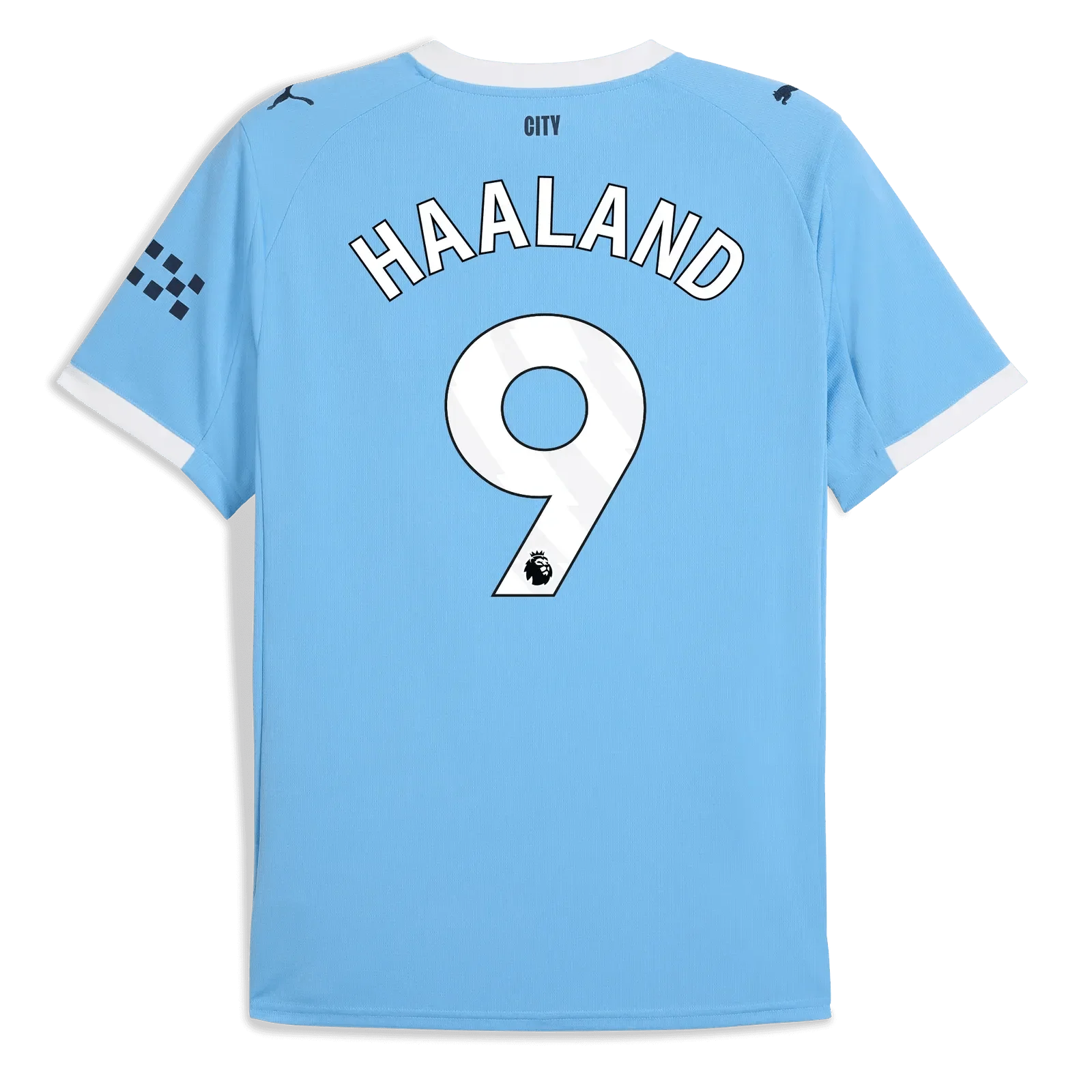 Puma 2025-26 Manchester City Youth Stadium Home Soccer Jersey 6