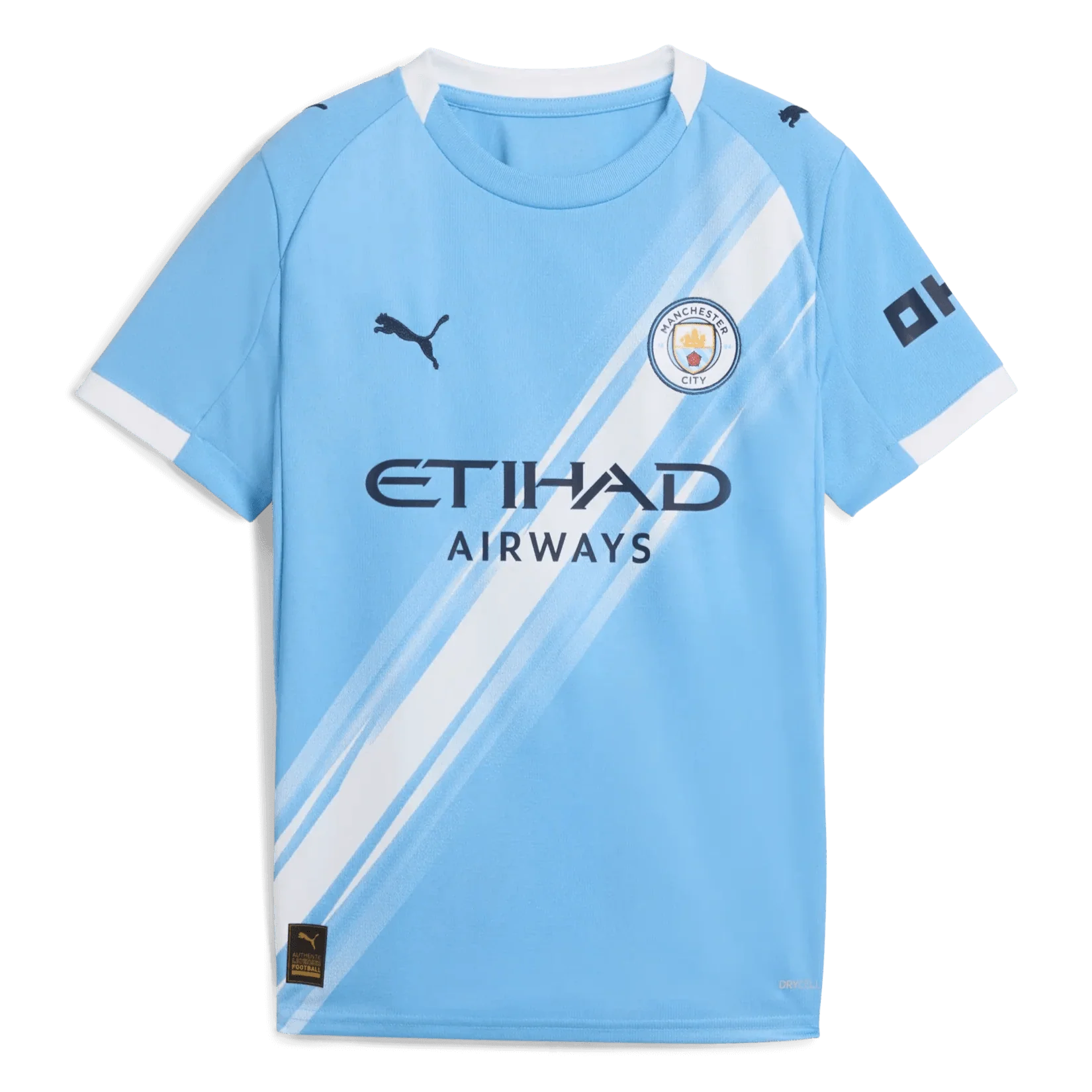 Puma 2025-26 Manchester City Youth Stadium Home Soccer Jersey 1