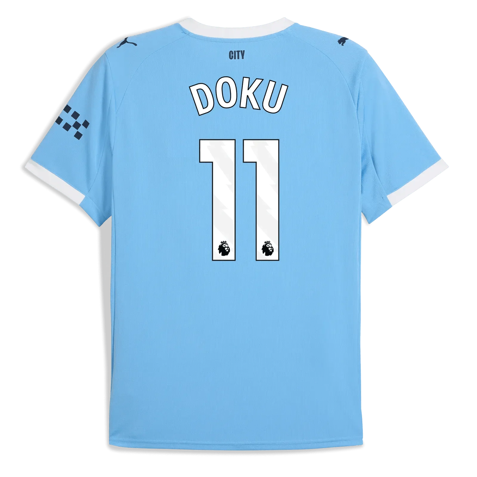 Puma 2025-26 Manchester City Youth Stadium Home Soccer Jersey 8