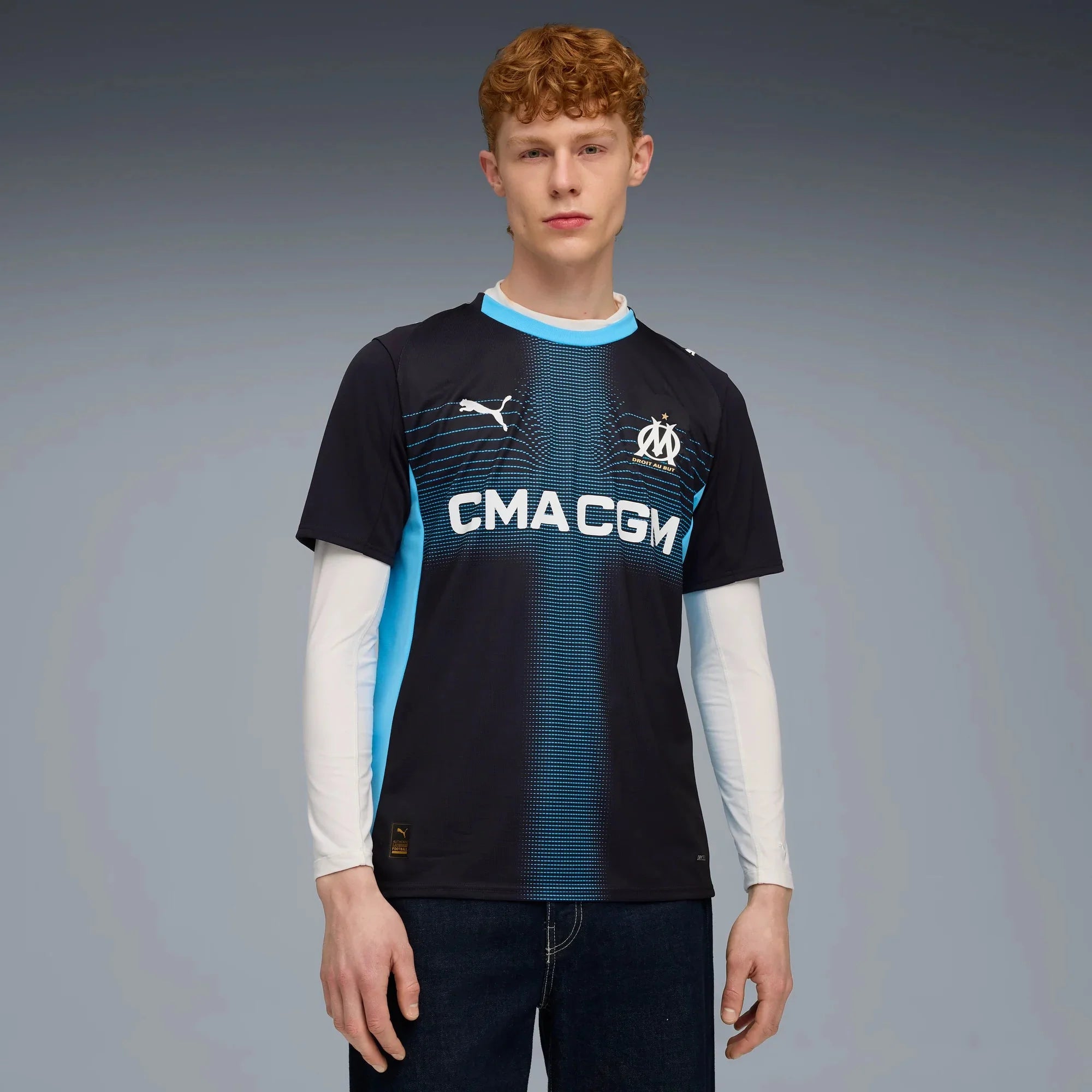 Puma 2025-26 Olympique de Marseille Men's Stadium Away Soccer Jersey 3