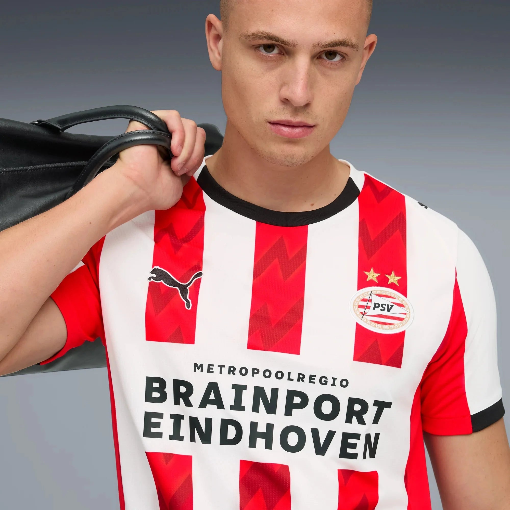 Puma 2025-26 PSV Men's Stadium Home Soccer Jersey 5