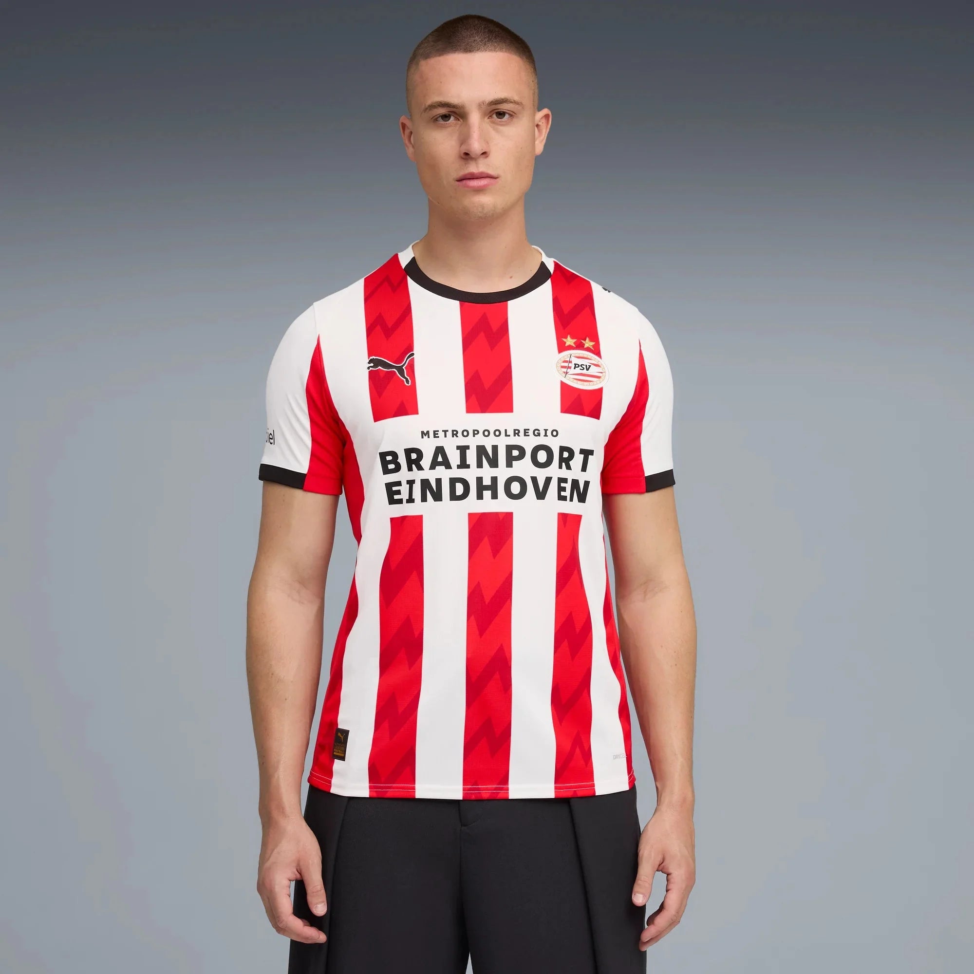 Puma 2025-26 PSV Men's Stadium Home Soccer Jersey 3