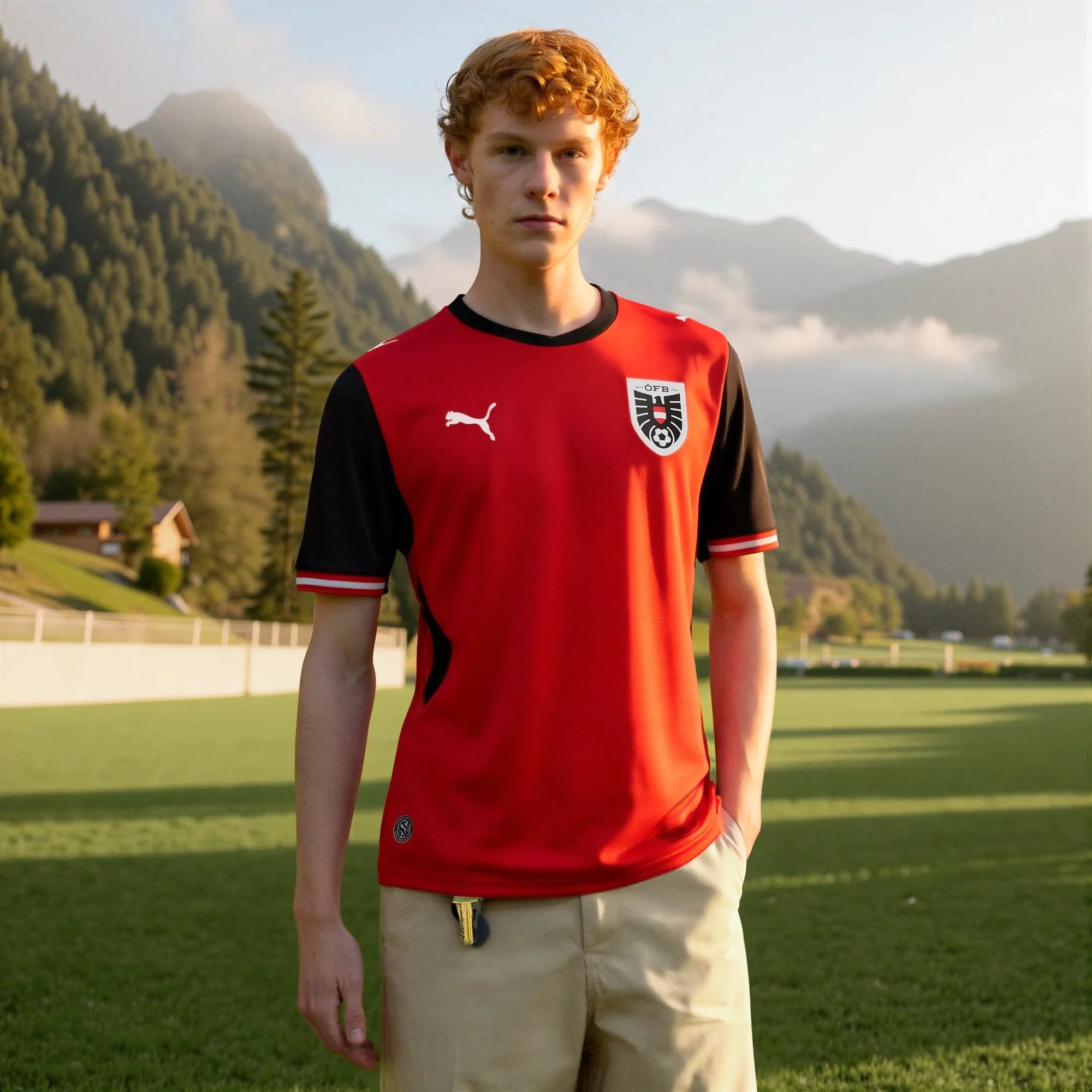 Puma 2026 Austria Men's Stadium Home Soccer Jersey 3