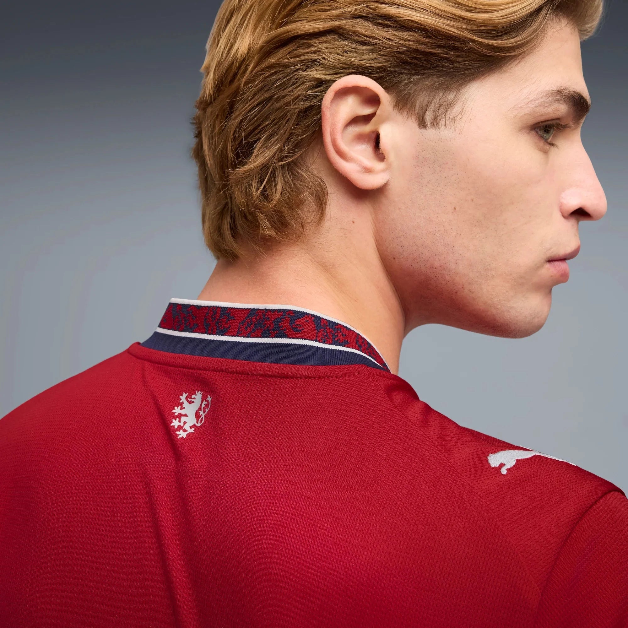 Puma 2026 Czech Republic Men's Stadium Home Soccer Jersey 5