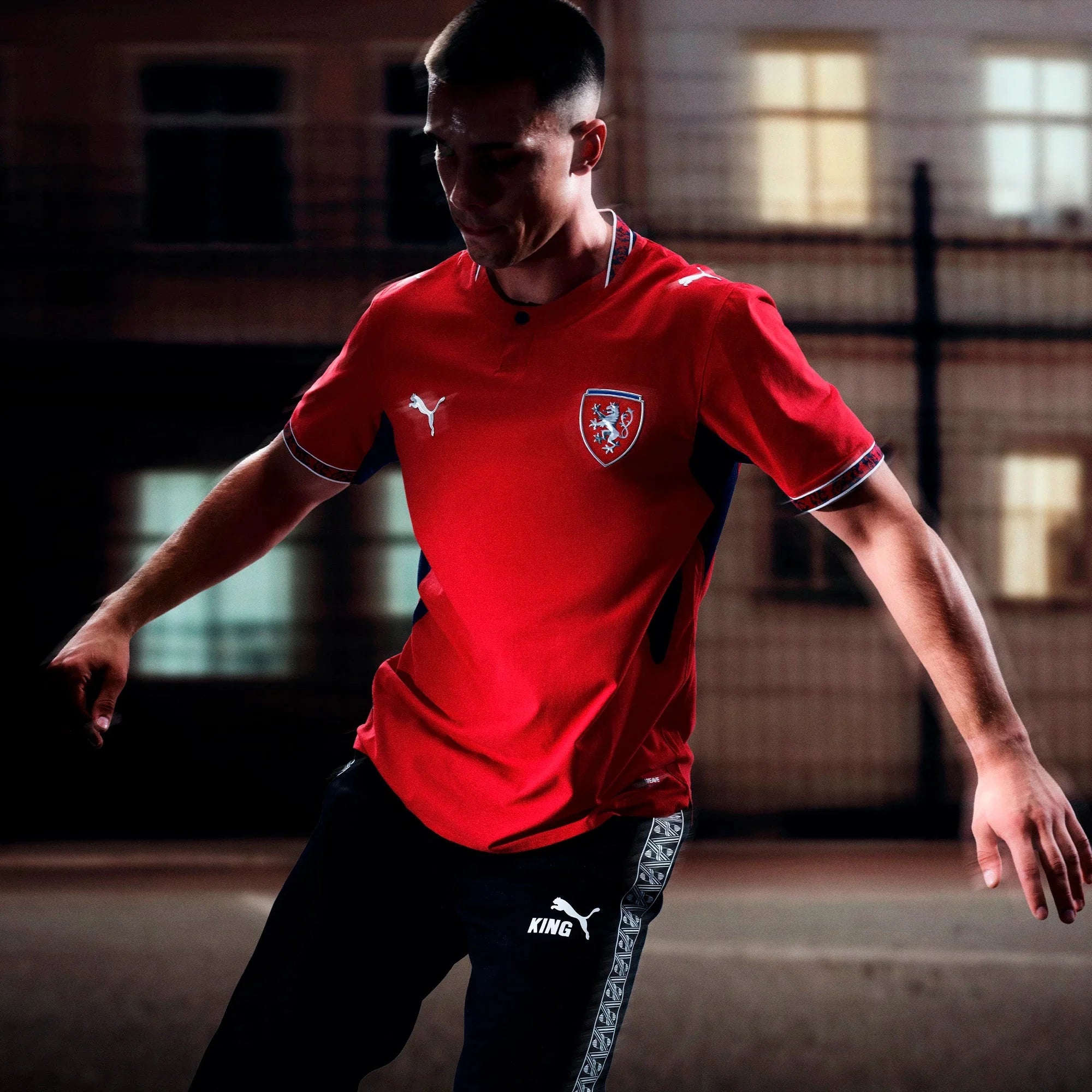 Puma 2026 Czech Republic Men's Stadium Home Soccer Jersey 7