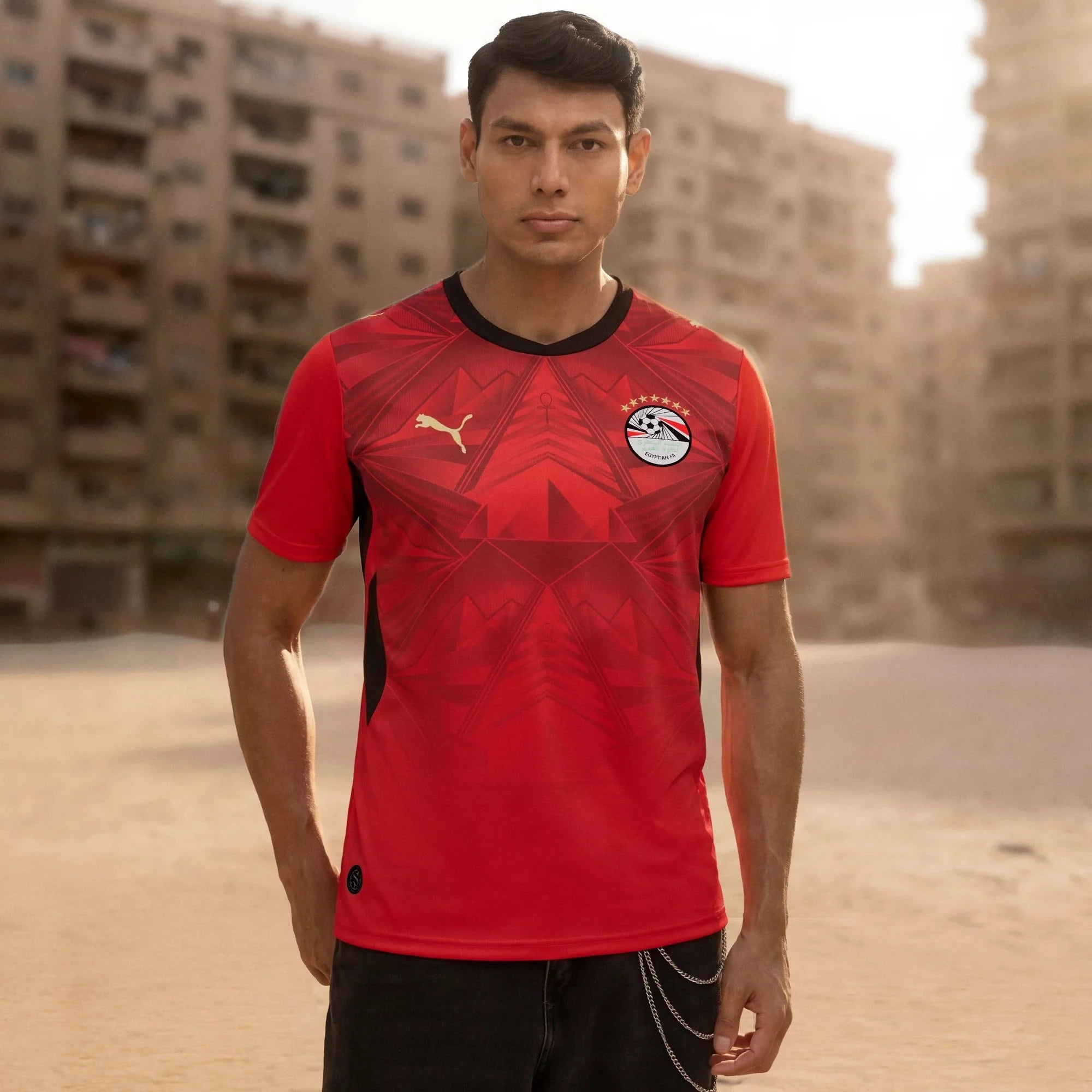 Puma 2026 Egypt Men's Stadium Home Soccer Jersey 3