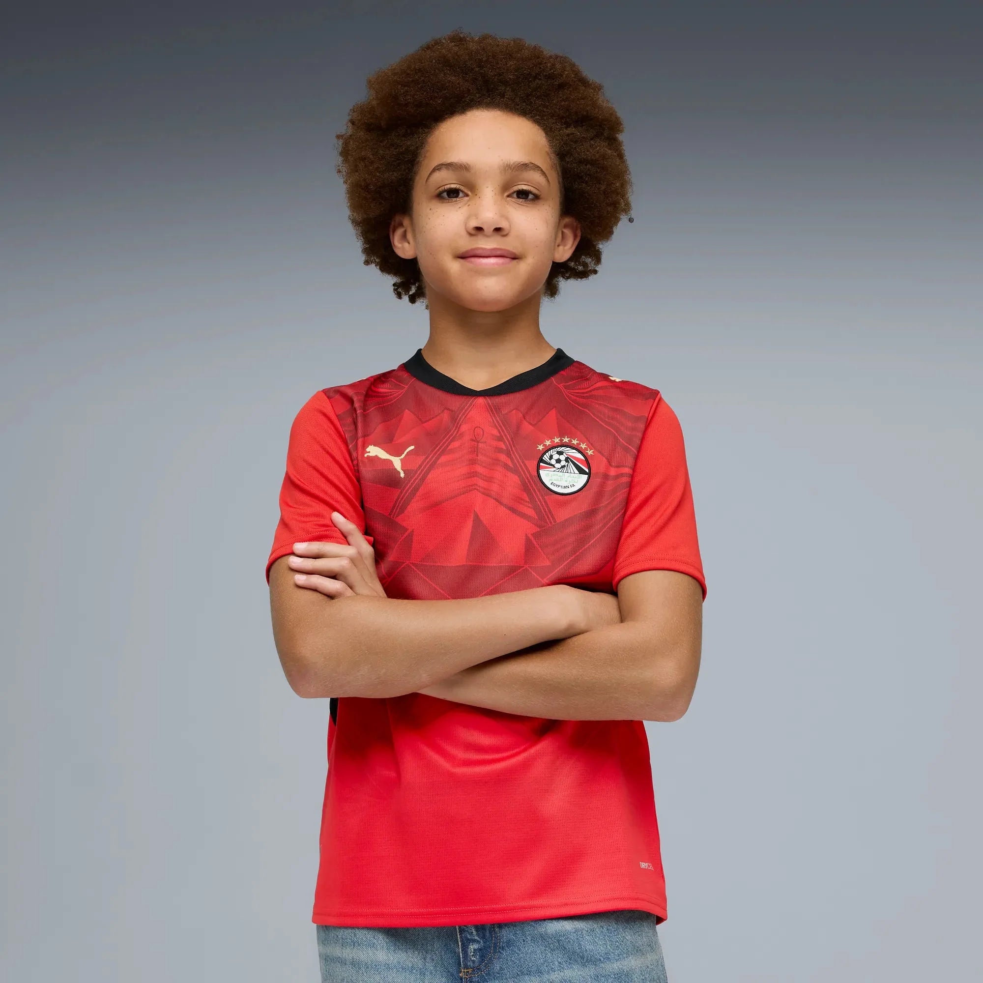 Puma 2026 Egypt Youth Stadium Home Soccer Jersey 3