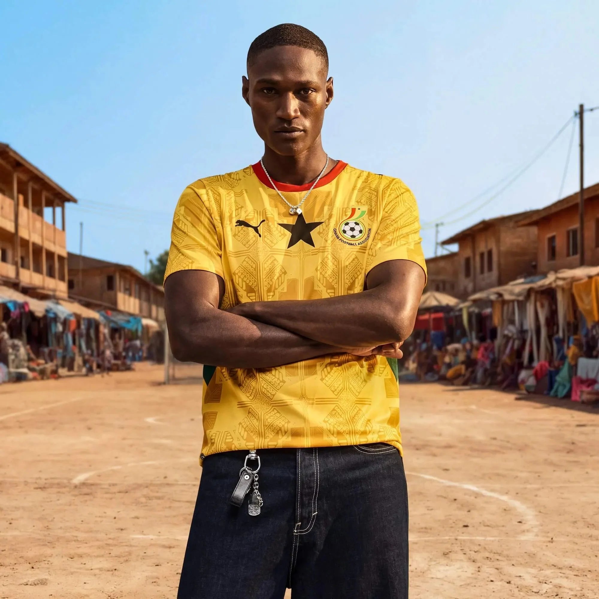 Puma 2026 Ghana Men's Stadium Away Soccer Jersey 3