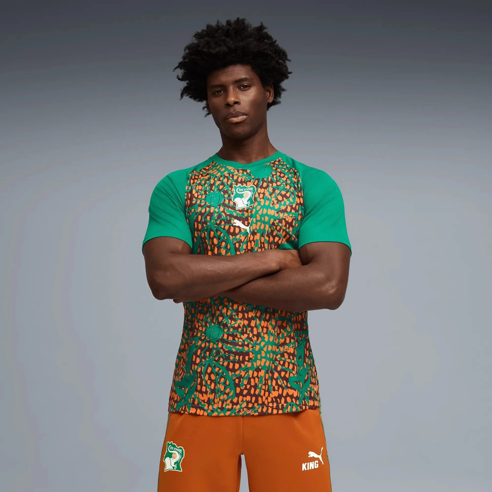 Puma 2026 Ivory Coast Men's Pre-Match Soccer Jersey 3