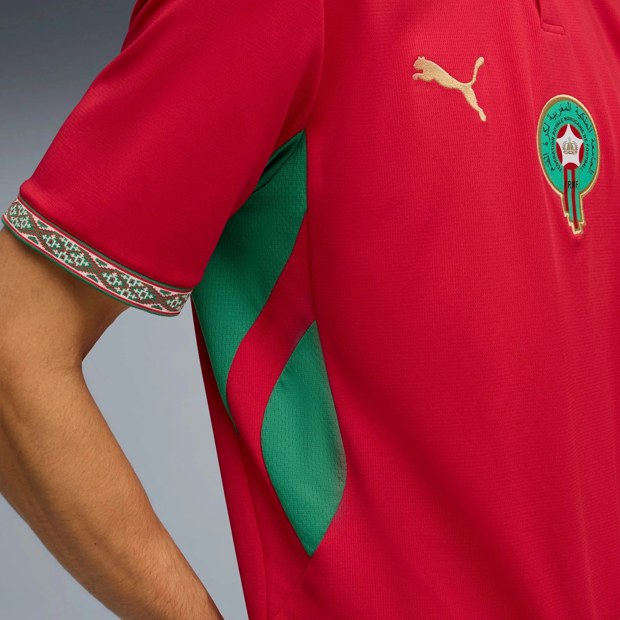 Puma 2026 Morocco Men's Stadium Home Soccer Jersey 6