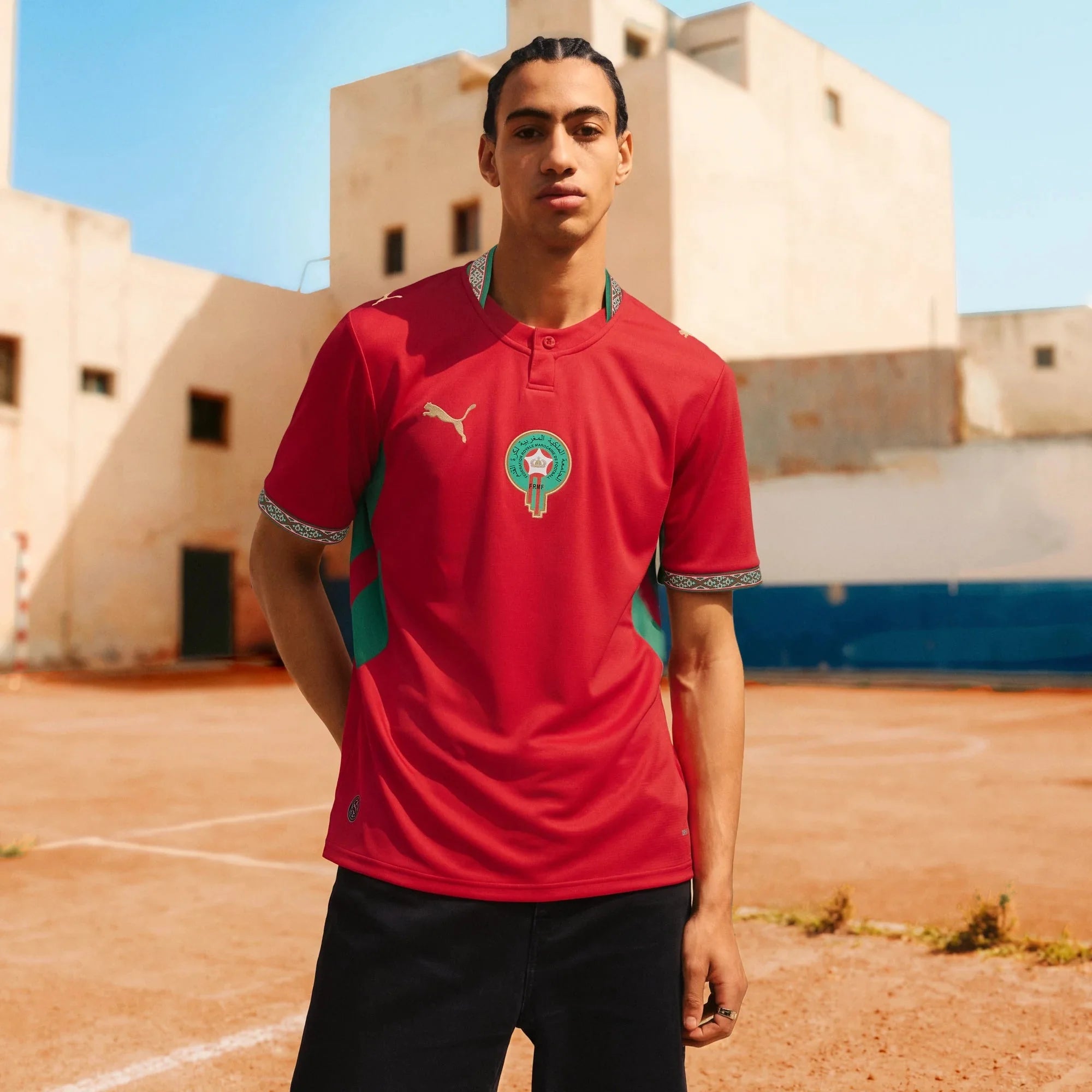 Puma 2026 Morocco Men's Stadium Home Soccer Jersey 3