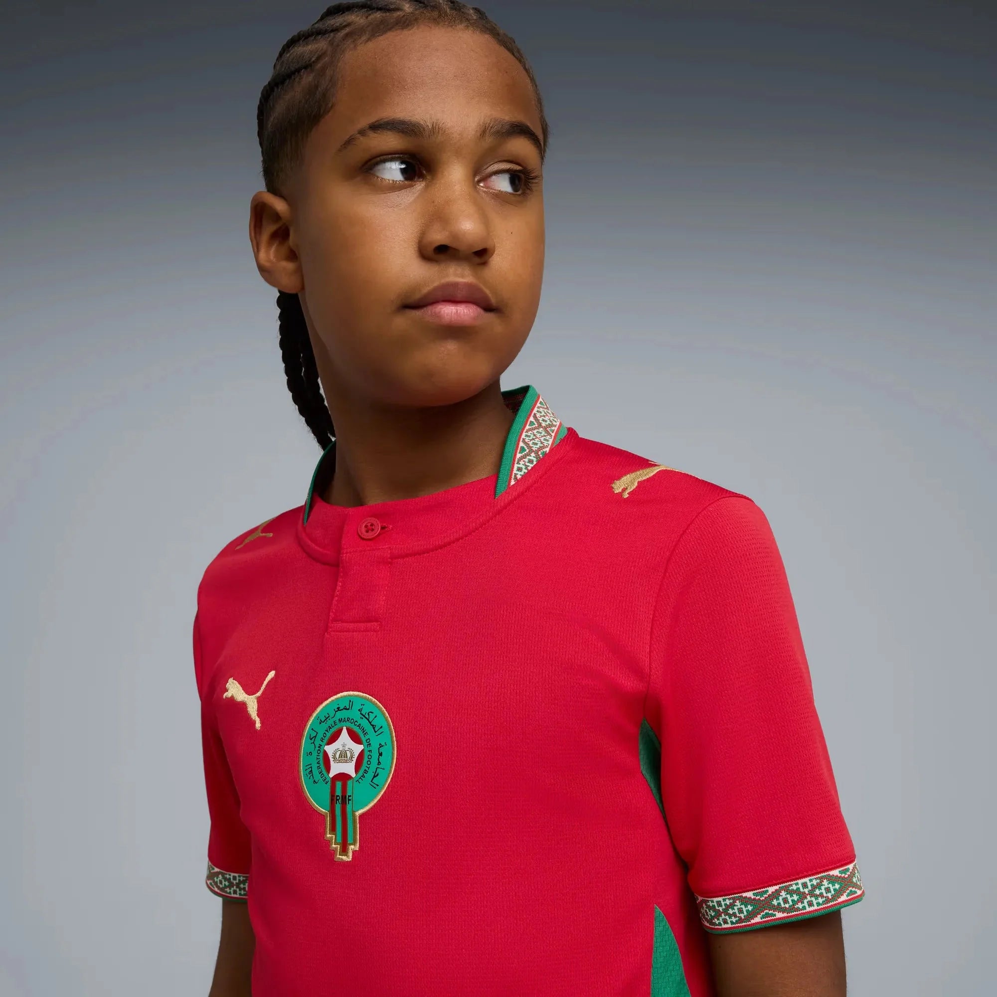 Puma 2026 Morocco Youth Stadium Home Soccer Jersey 5