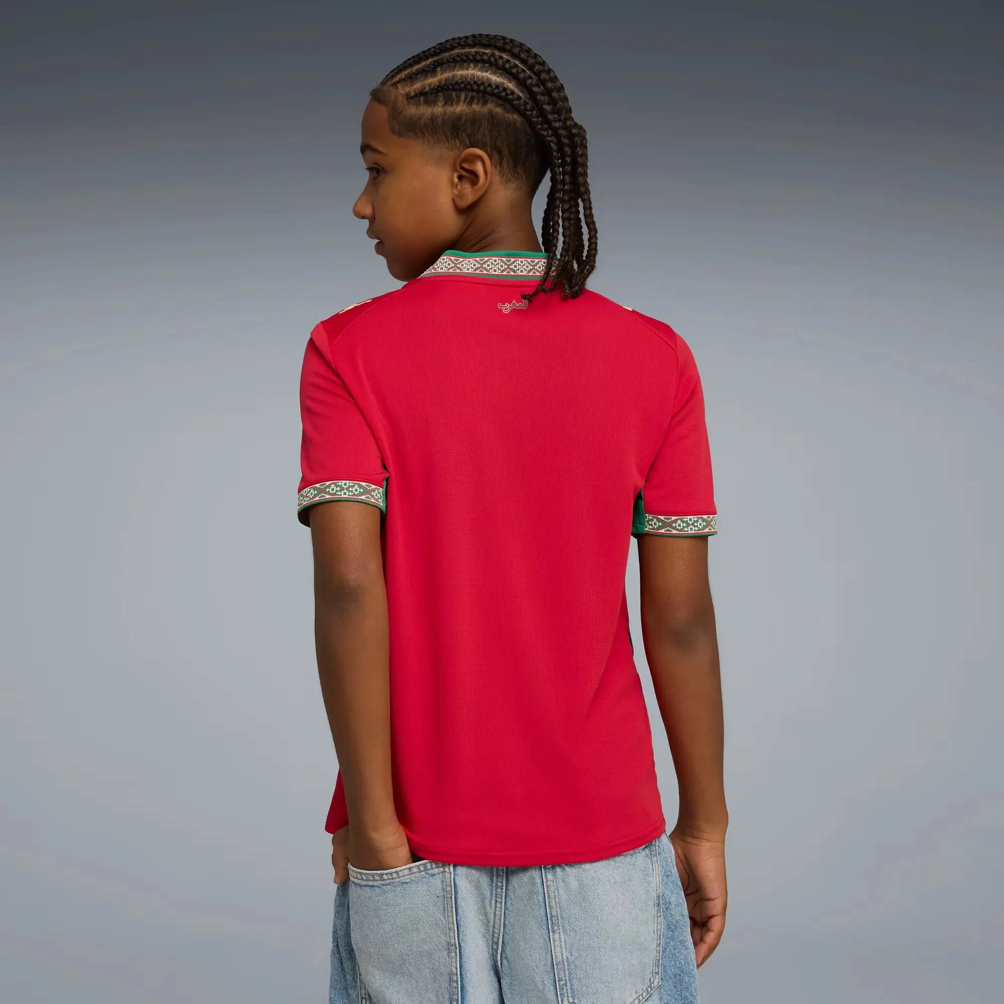 Puma 2026 Morocco Youth Stadium Home Soccer Jersey 4