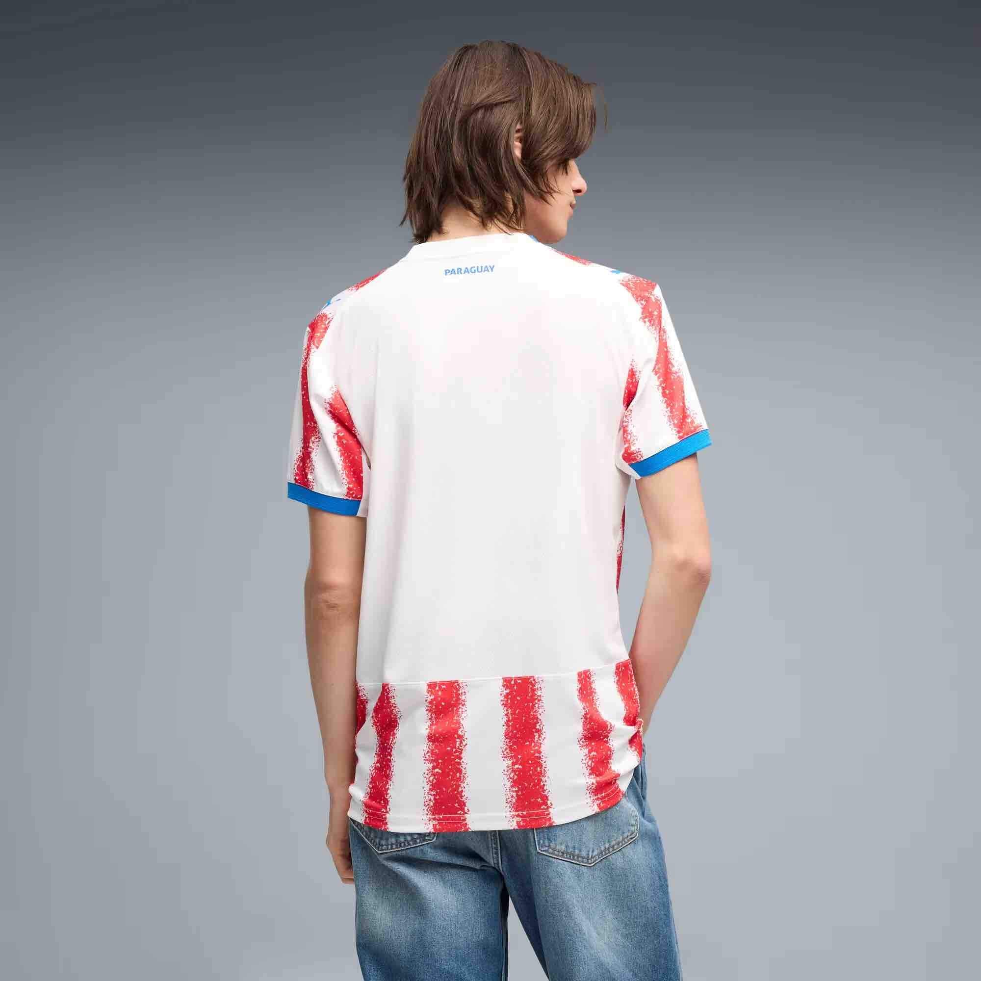 Puma 2026 Paraguay Men's Stadium Home Soccer Jersey 4