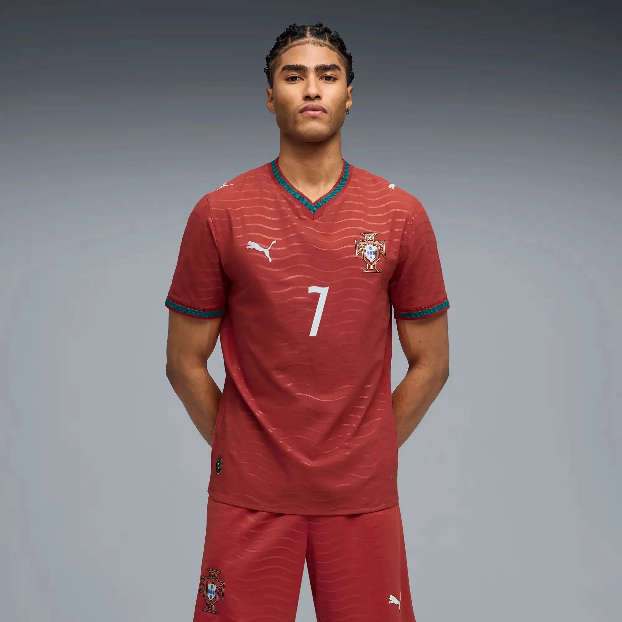 Puma 2026 Portugal Men's Authentic Home Ronaldo #7 Soccer Jersey 4