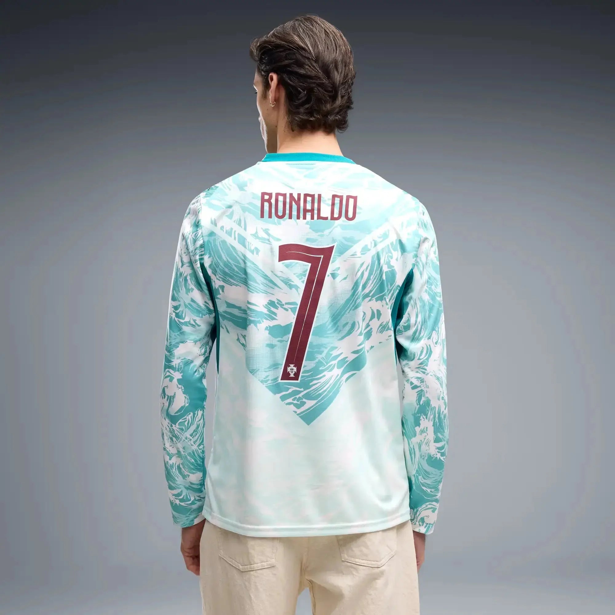 Puma 2026 Portugal Men's Stadium Away Ronaldo #7 Long-Sleeve Soccer Jersey 3
