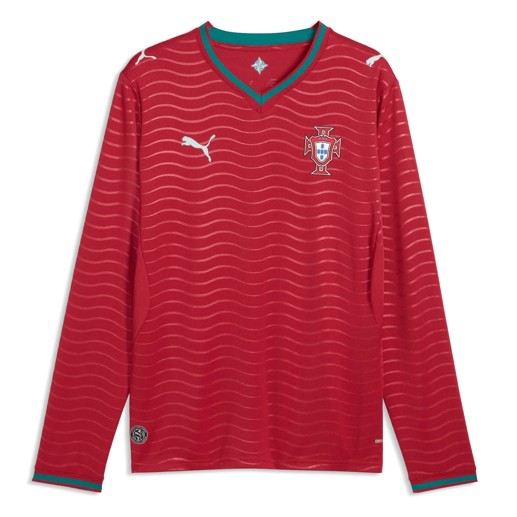 Puma 2026 Portugal Men's Stadium Home Long-Sleeve Soccer Jersey 1