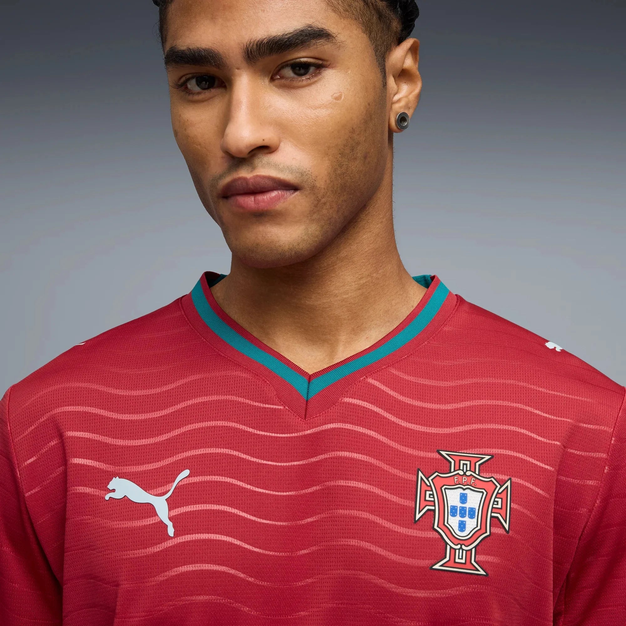 Puma 2026 Portugal Men's Stadium Home Long-Sleeve Soccer Jersey 5