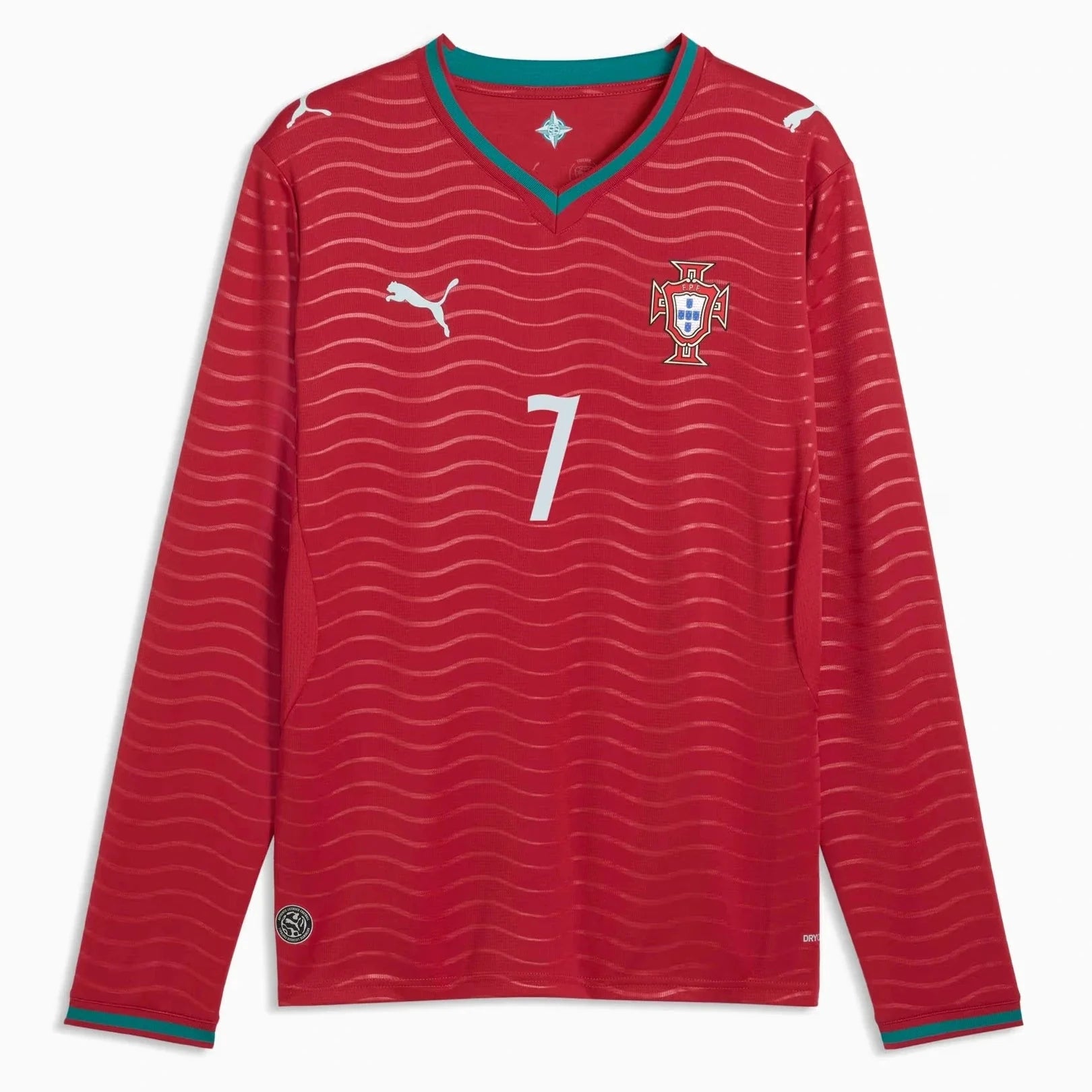 Puma 2026 Portugal Men's Stadium Home Ronaldo #7 Long-Sleeve Soccer Jersey 2