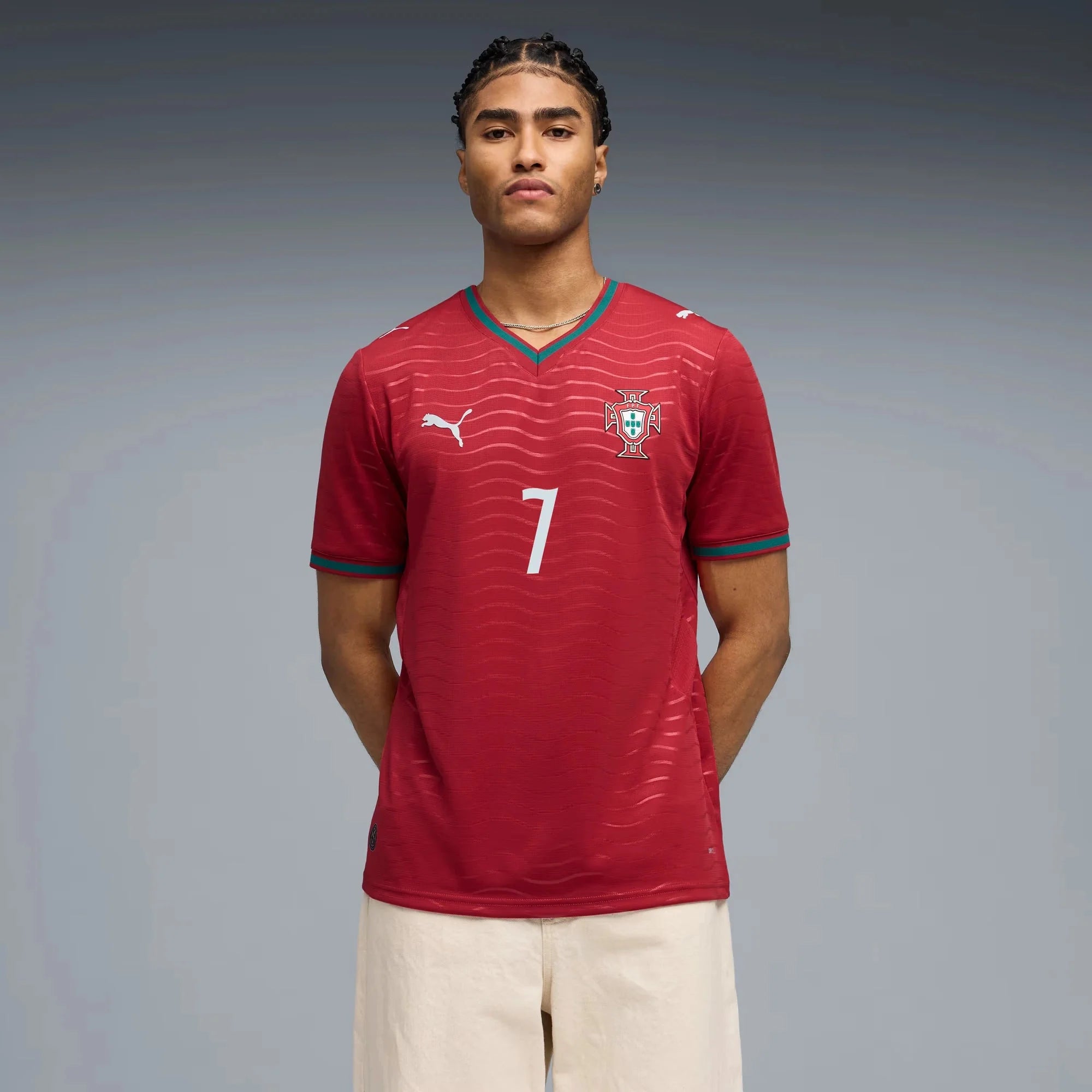Puma 2026 Portugal Men's Stadium Home Ronaldo #7 Soccer Jersey 4