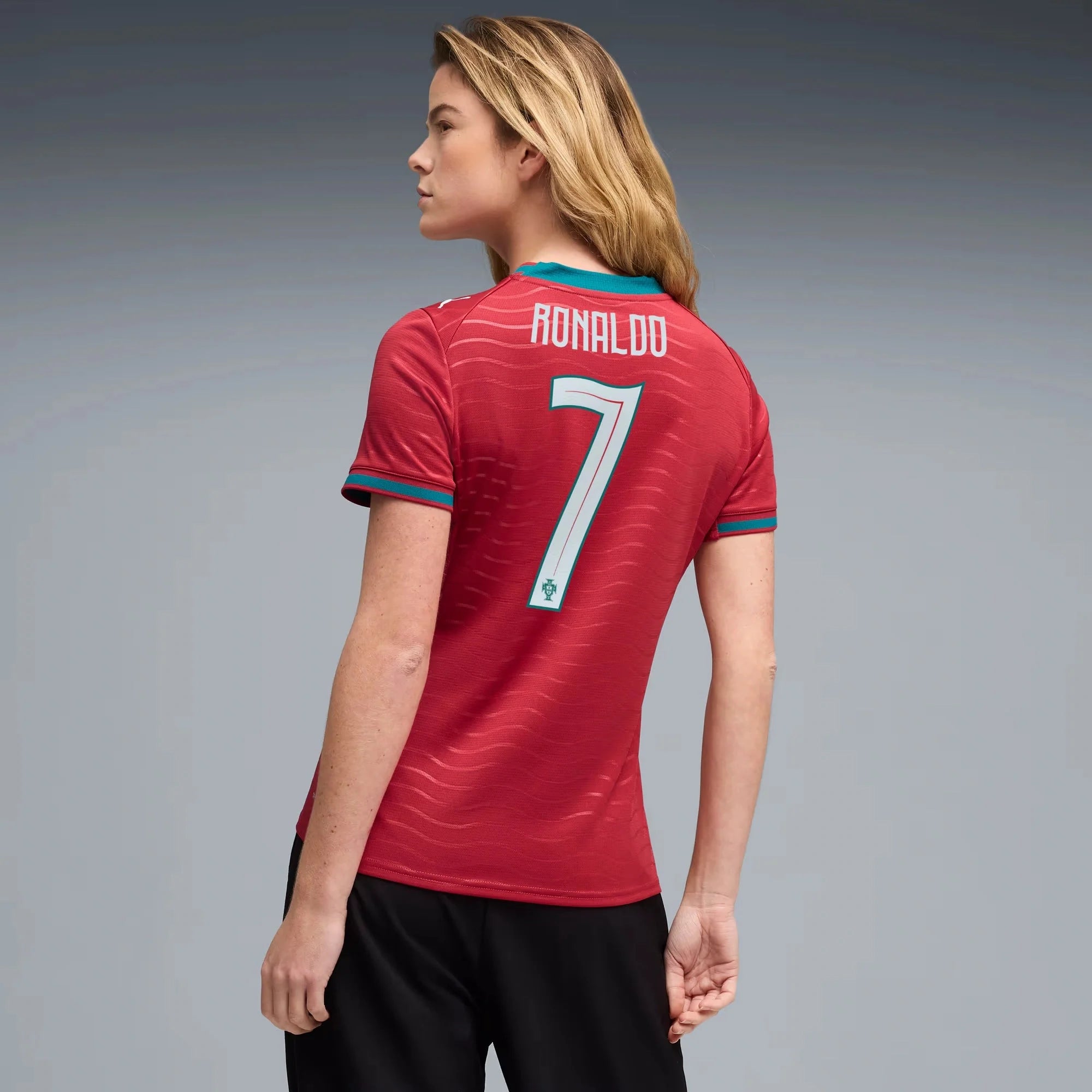 Puma 2026 Portugal Women's Stadium Home Ronaldo #7 Soccer Jersey 3