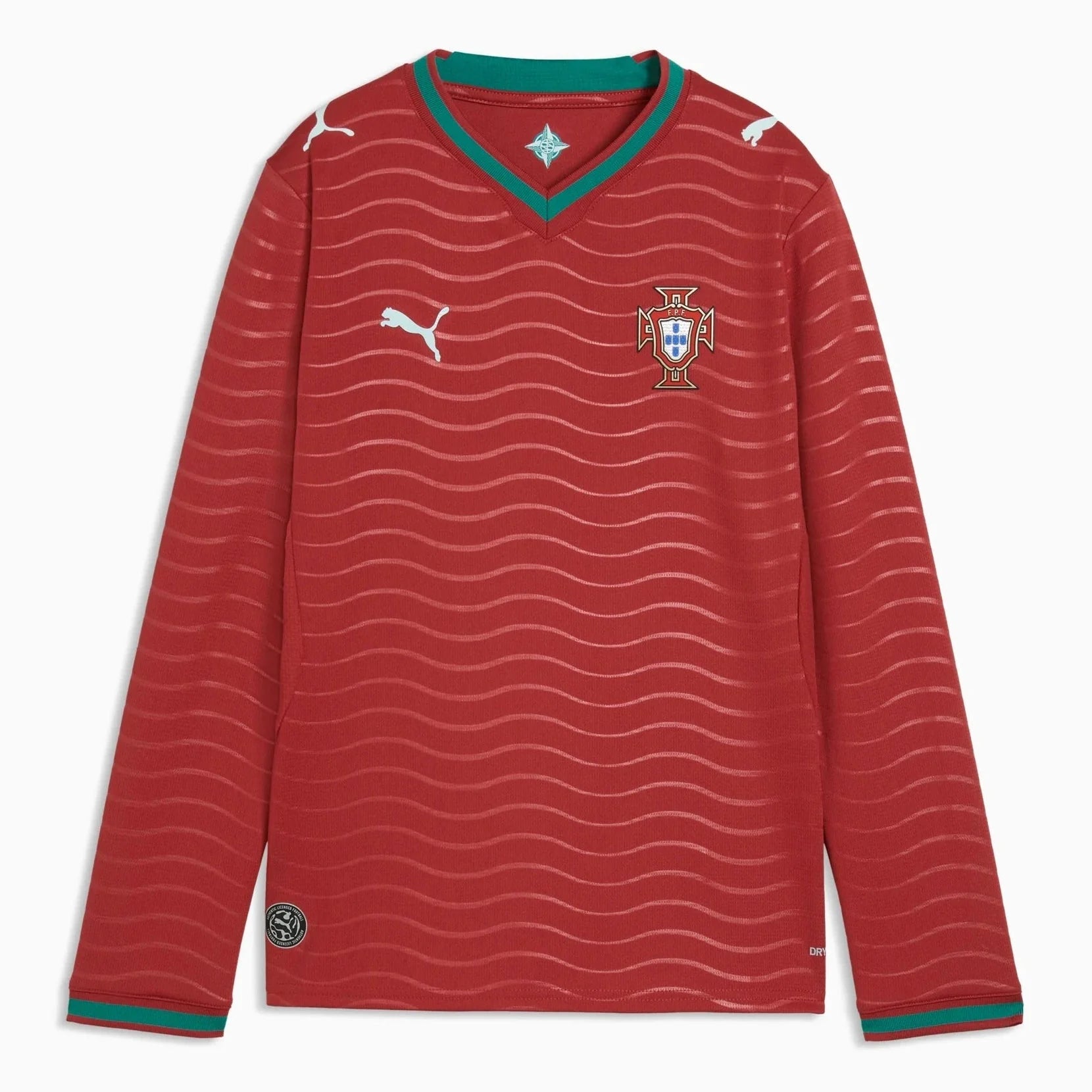 Puma 2026 Portugal Youth Stadium Home Long-Sleeve Jersey 1