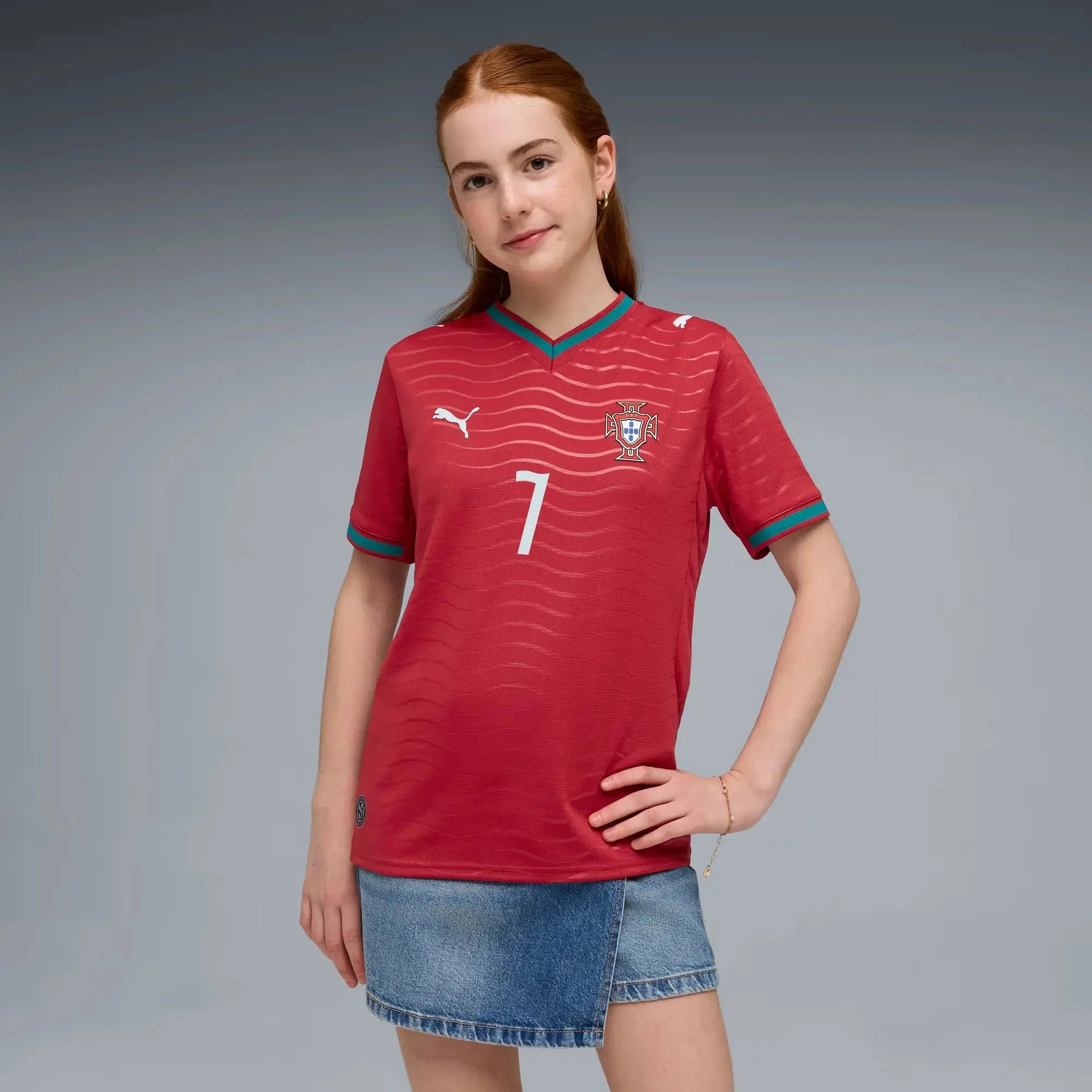 Puma 2026 Portugal Youth Stadium Home Ronaldo #7 Soccer Jersey 4