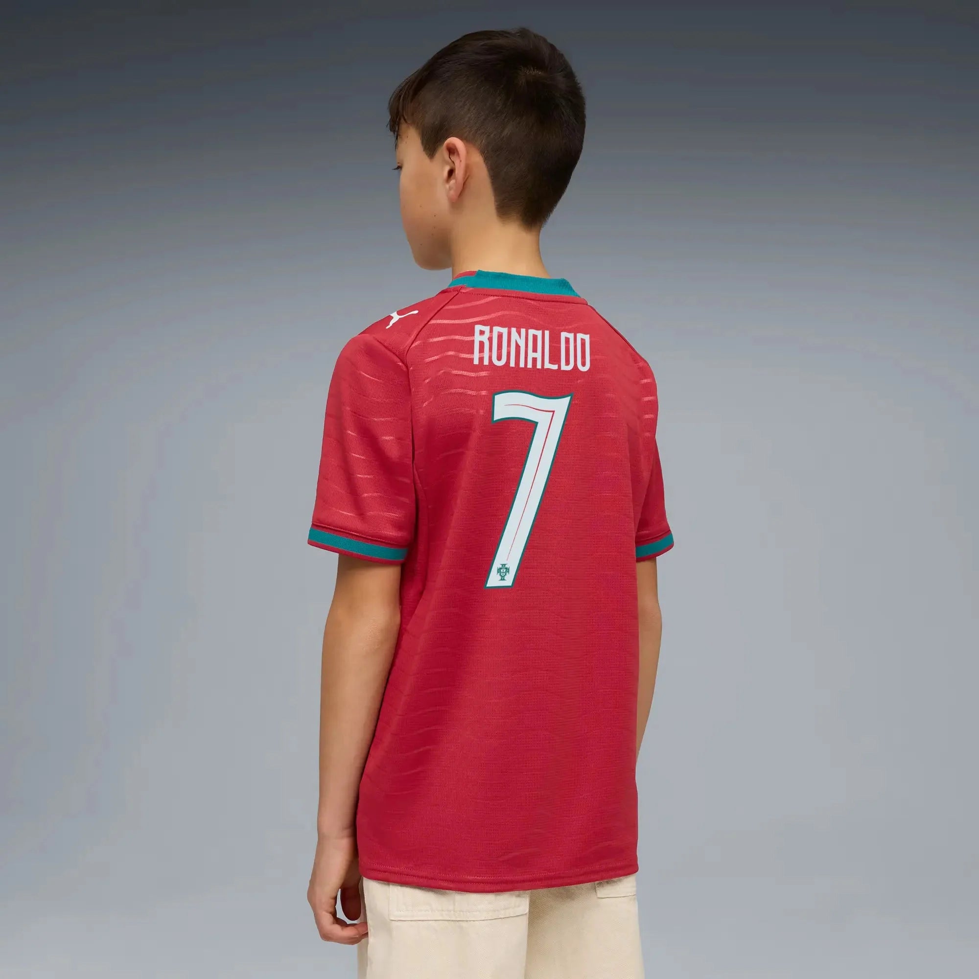 Puma 2026 Portugal Youth Stadium Home Ronaldo #7 Soccer Jersey 3