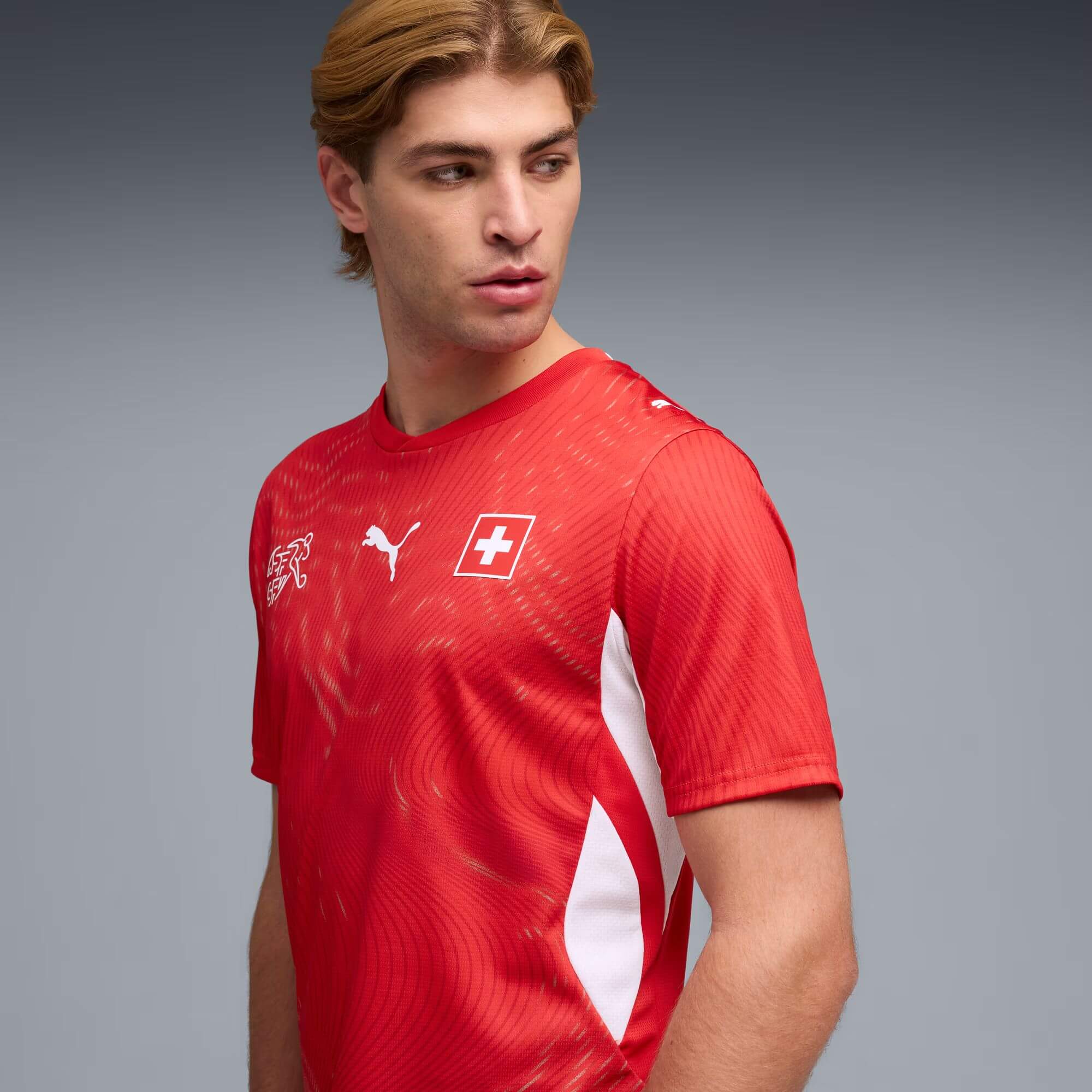 Puma 2026 Switzerland Men's Stadium Home Soccer Jersey 5