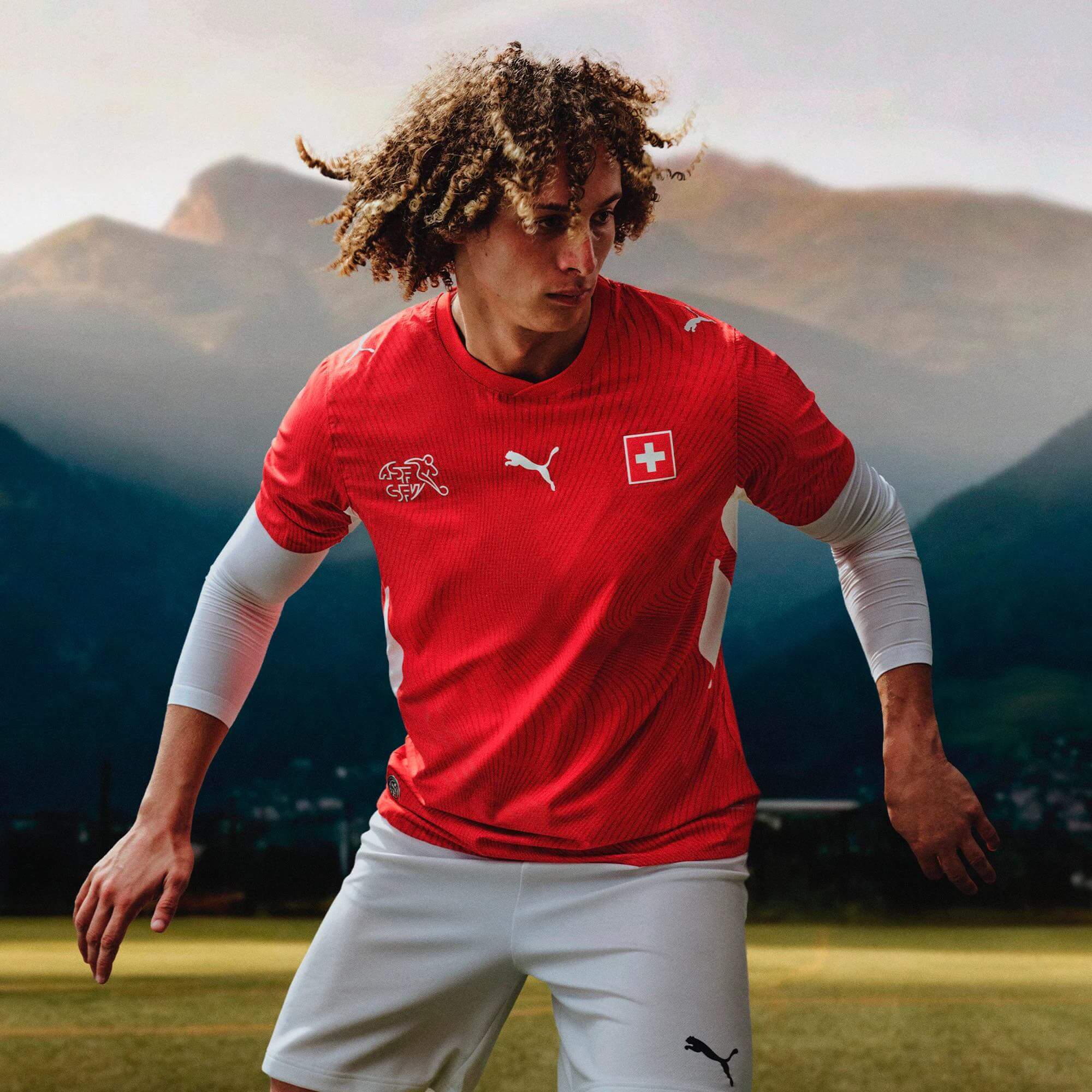 Puma 2026 Switzerland Youth Stadium Home Soccer Jersey 6