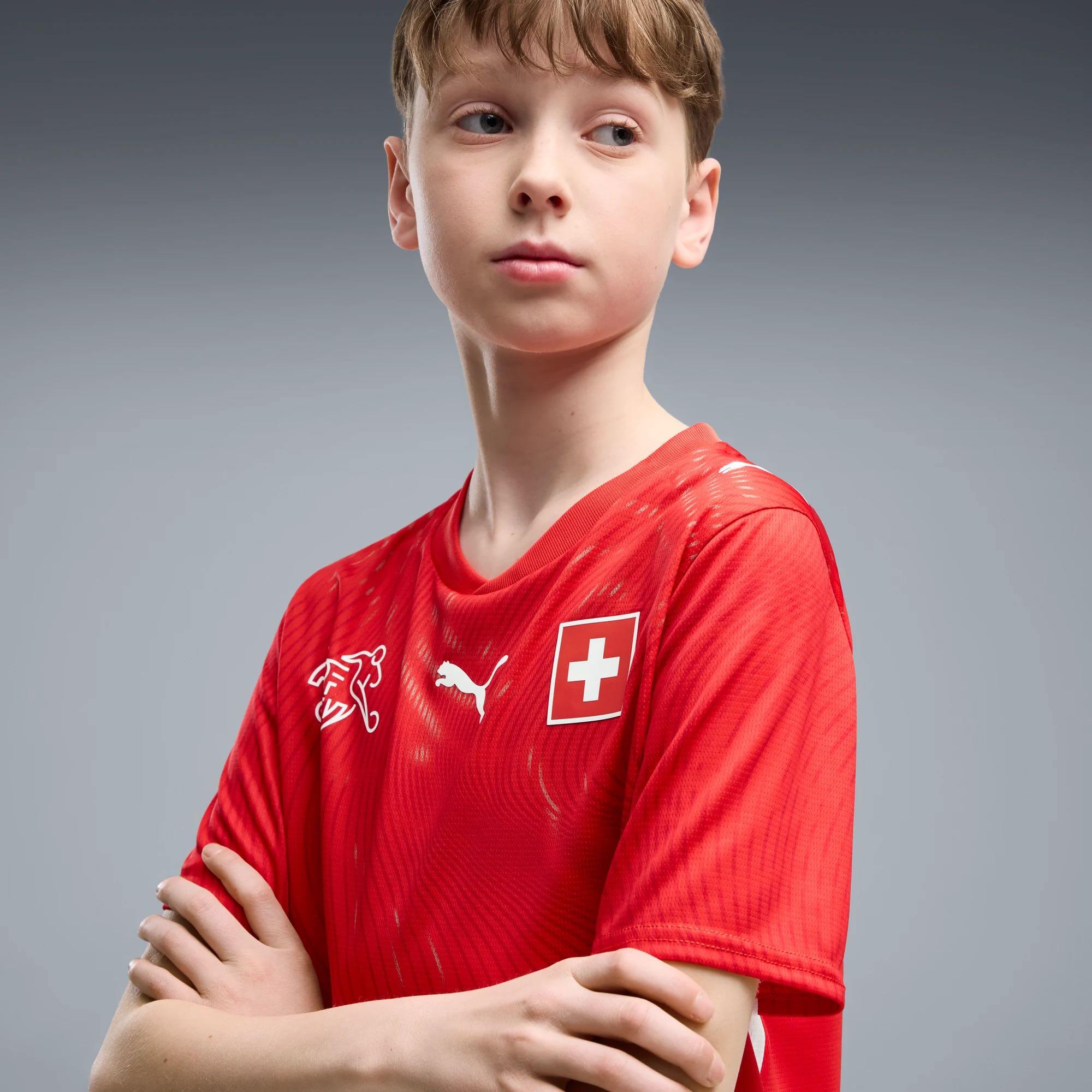 Puma 2026 Switzerland Youth Stadium Home Soccer Jersey 5