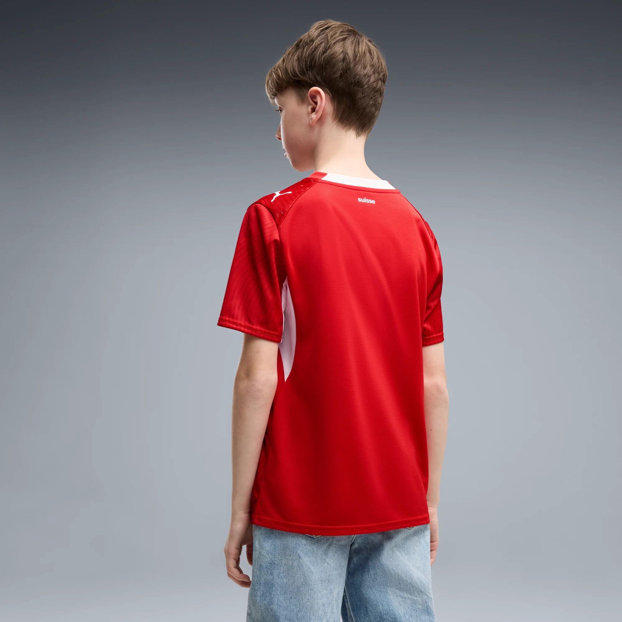 Puma 2026 Switzerland Youth Stadium Home Soccer Jersey 4