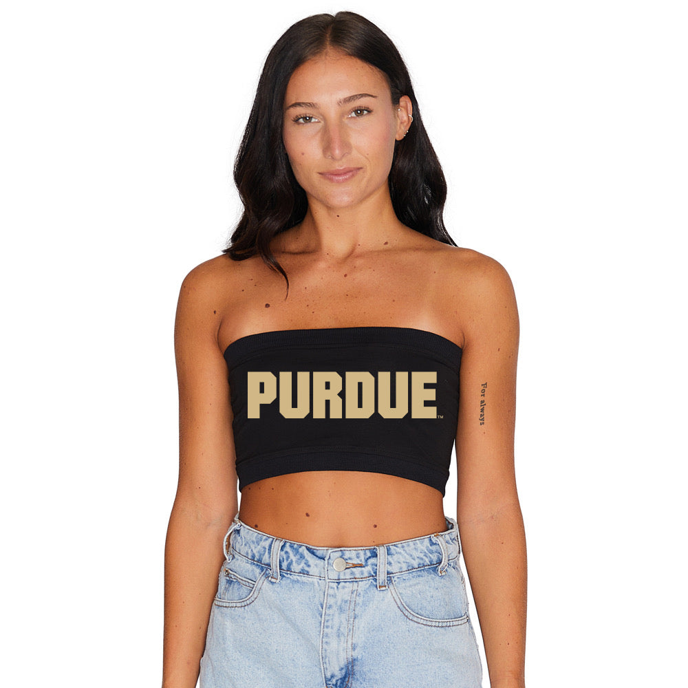Purdue Black Bandeau Top | lojobands
