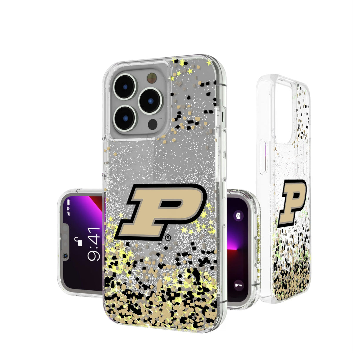 Purdue University Boilermakers Confetti Glitter Phone Case 15