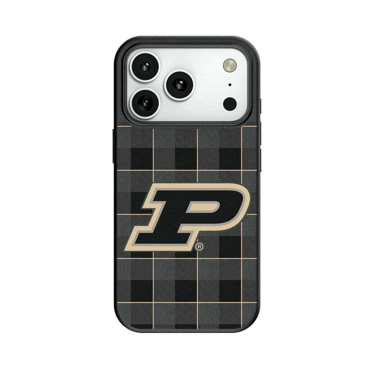 Purdue University Boilermakers Plaid MagSafe Compatible Phone Case for Apple iPhone 8