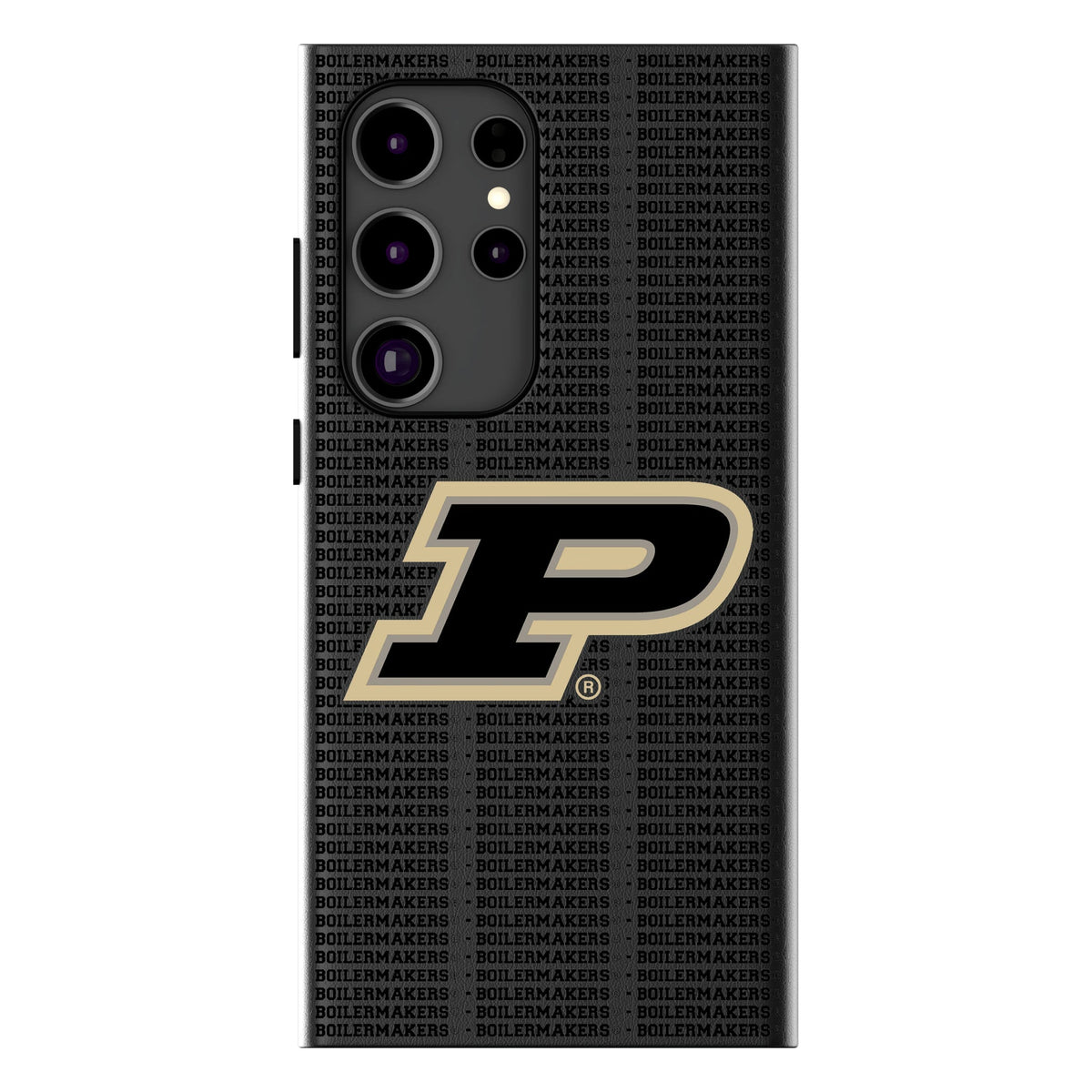 Purdue University Boilermakers Text Backdrop MagSafe Compatible Phone Case for Samsung Galaxy 15