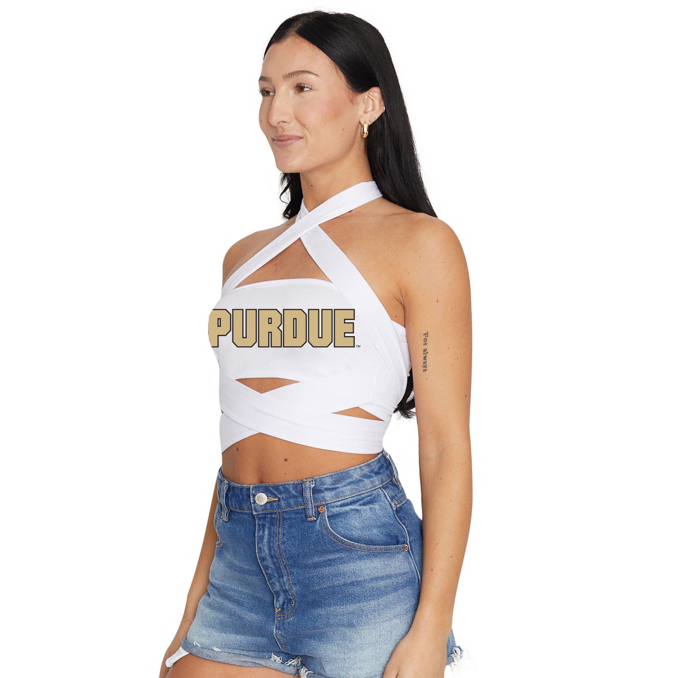 Purdue White Way Bandeau Top | lojobands