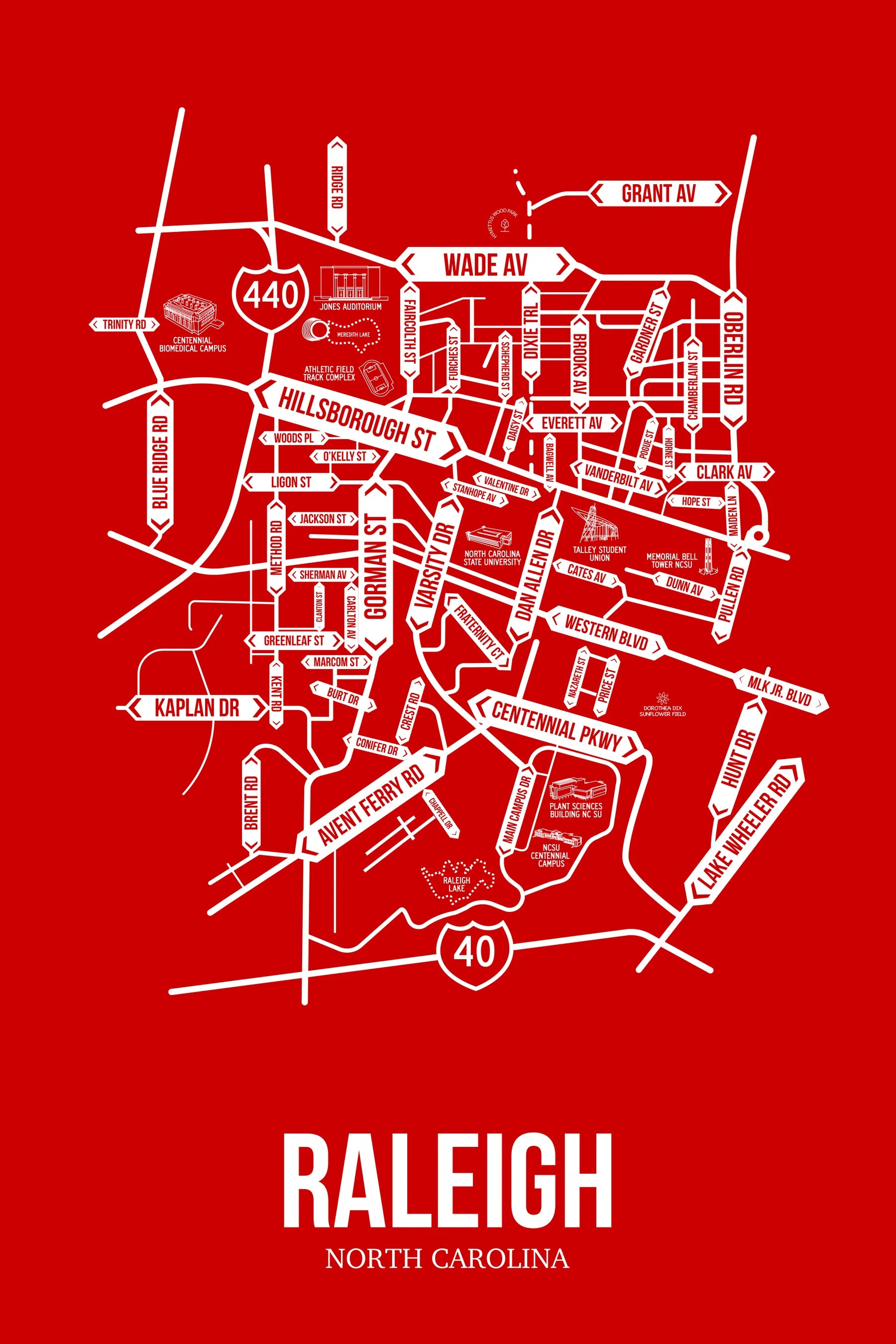 Raleigh, North Carolina street map 7