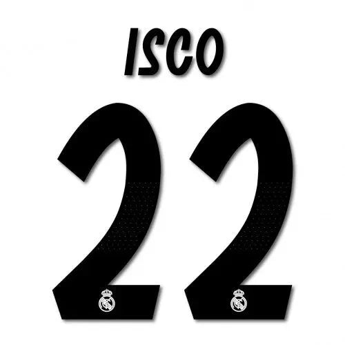 Real Madrid 18/19 Home Isco #22 Jersey Name Set 1
