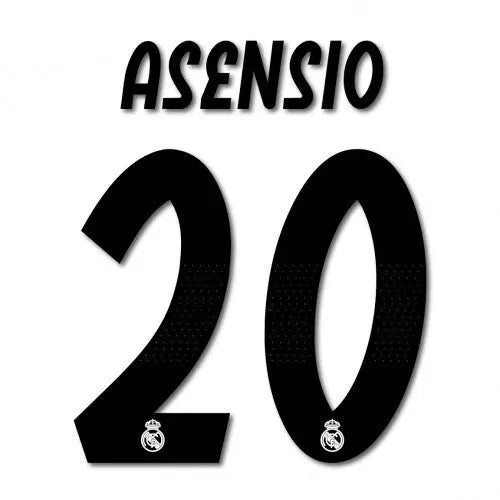 Real Madrid 2018/19 Home Asensio #20 Jersey Name Set 1