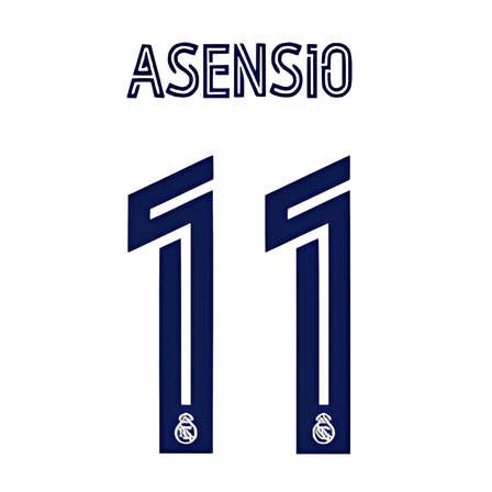 Real Madrid 2020/21 Away Asensio #11 Jersey Name Set 1