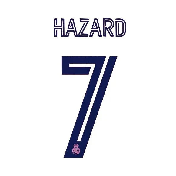 Real Madrid 2020/21 Away Hazard #7 Jersey Name Set 1