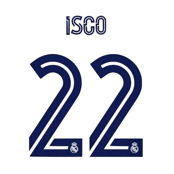 Real Madrid 2020/21 Home Isco #22 Jersey Name Set 1