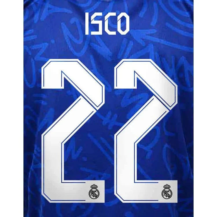 Real Madrid 2021/22 Away/Third Isco #22 Jersey Name Set 1