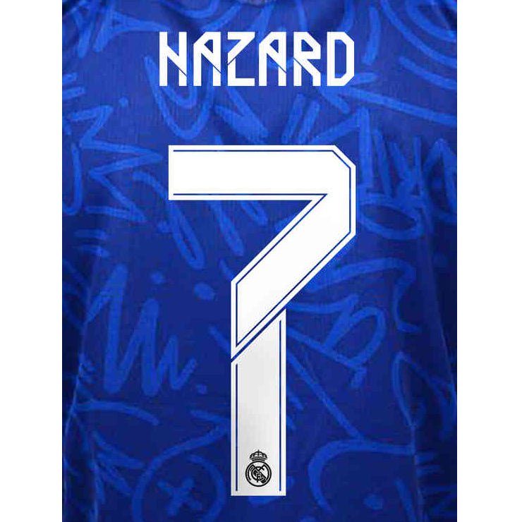 Real Madrid 2021/22 Hazard #7 Away/Third Jersey Name Set 1