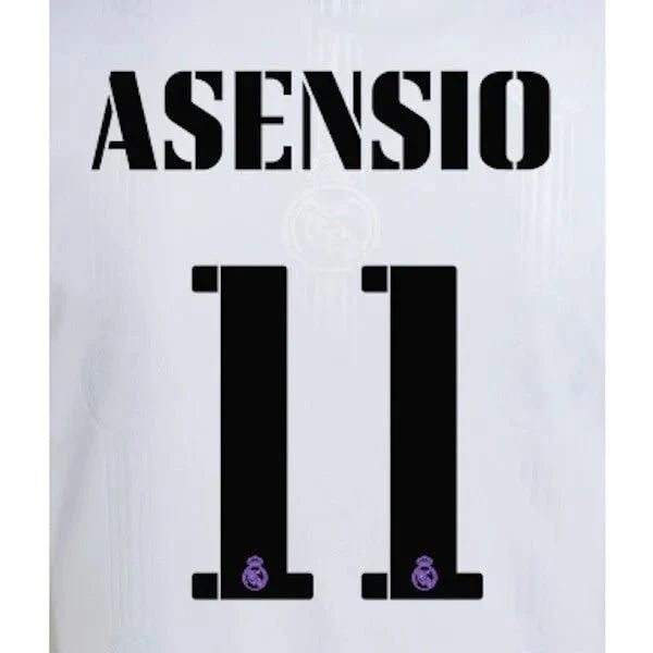 Real Madrid 2022/23 Home Asensio #11 Jersey  Name Set 1