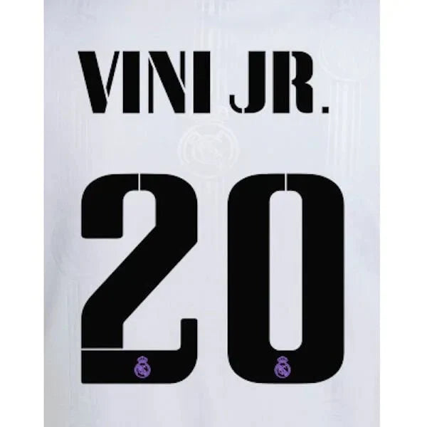 Real Madrid 2022/23 Vini JR #20 Jersey Name Set 1