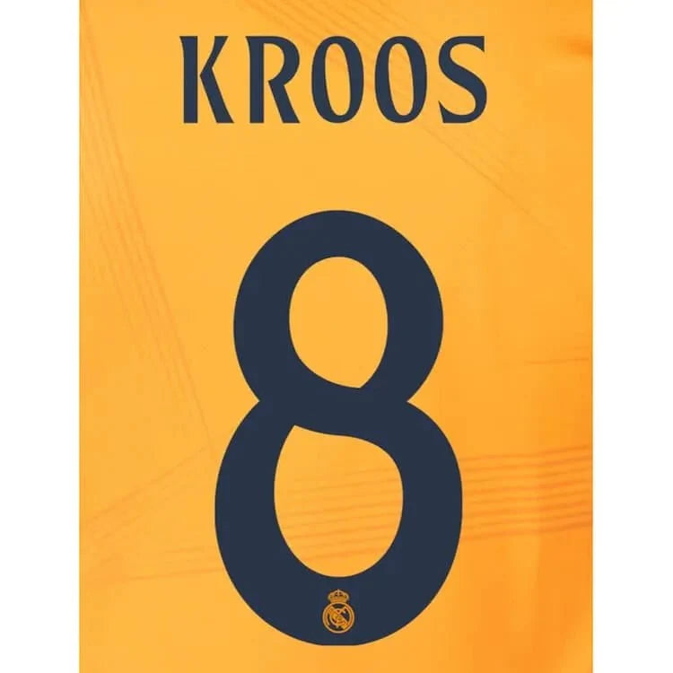 Real Madrid 2024/25 Away KROOS #8 Official Name Set 1