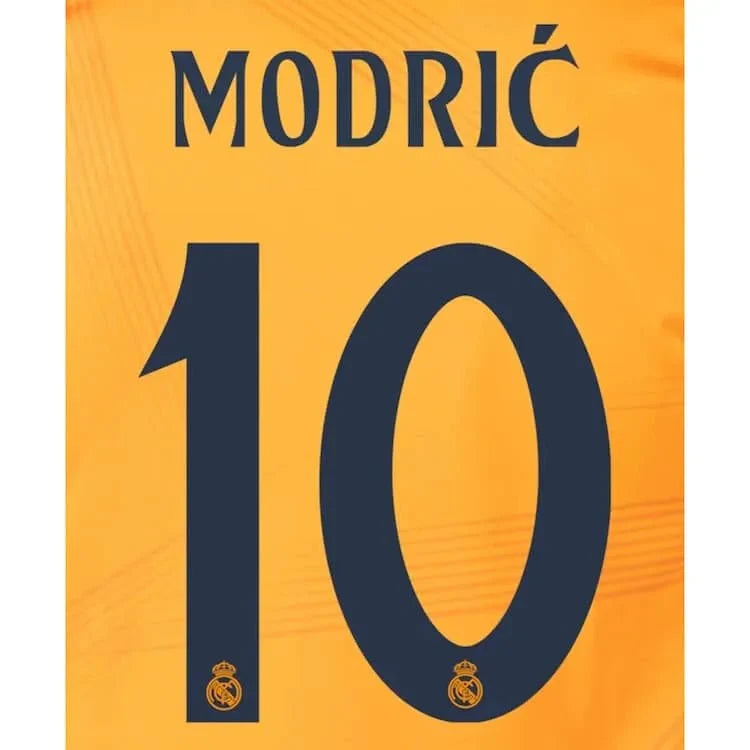 Real Madrid 2024/25 Away MODRIC #10 Official Name Set 1