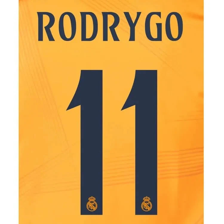 Real Madrid 2024/25 Away RODRYGO #11 Youth Official Name Set 1